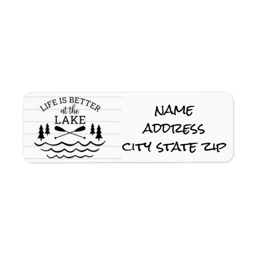 LIFE IS BETTER AT THE LAKERETURN ADDRESS LABEL