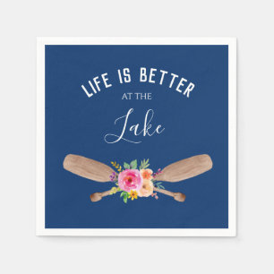 Life Is Better At The Lake Rustic Chic Napkins