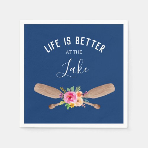 Life Is Better At The Lake Rustic Chic Napkins