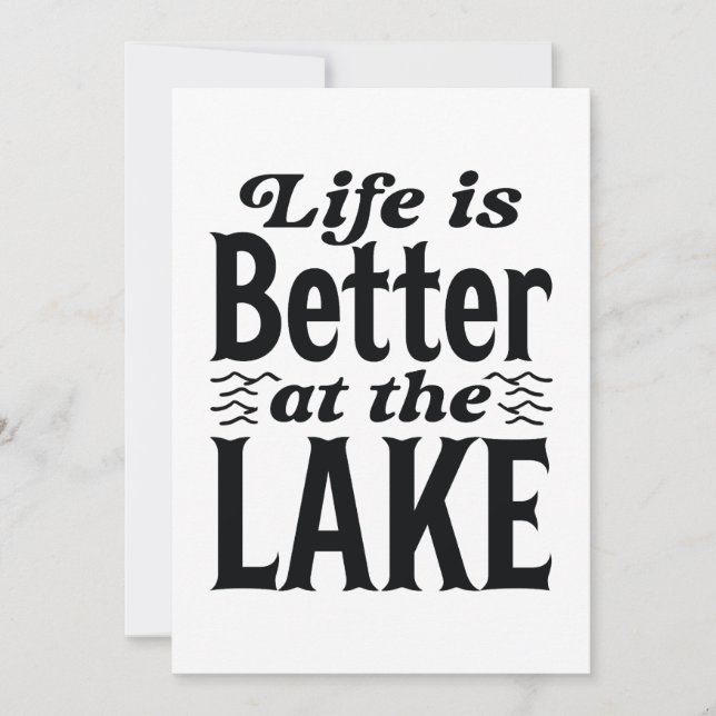 Life Is Better At The Lake Thank You Card (Front)