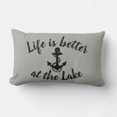 LIFE IS BETTER AT THE LAKE two_sided  Lumbar Pillow