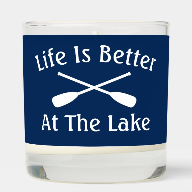 Life is better at the lake Vanilla scented candle (Right)
