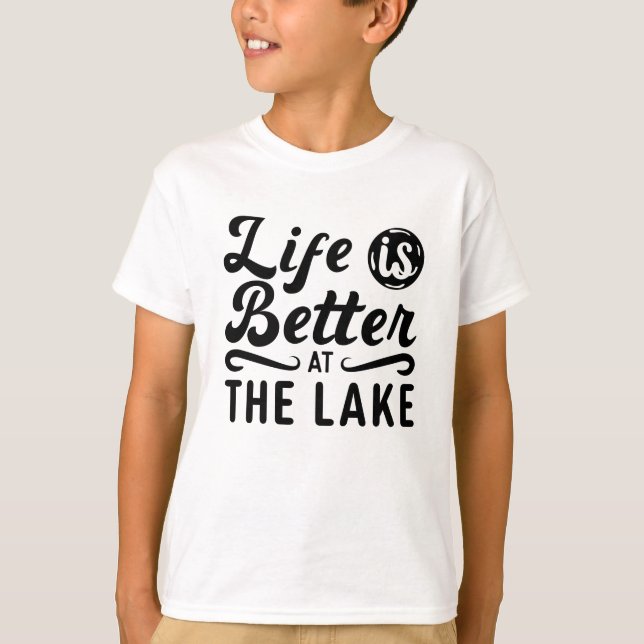 Life Is Better At The Lake Wakeboarding Wakeboard T-Shirt (Front)