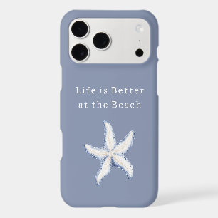 Life is Better Beach Blue White Starfish iPhone 17 Pro Max Case