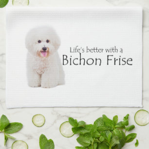 Life is Better Bichon Kitchen Towel
