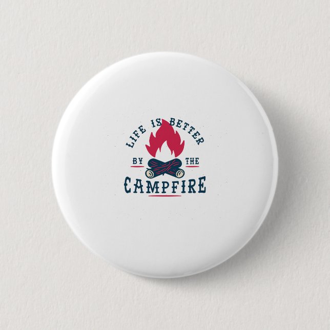 Life Is Better  Button (Front)