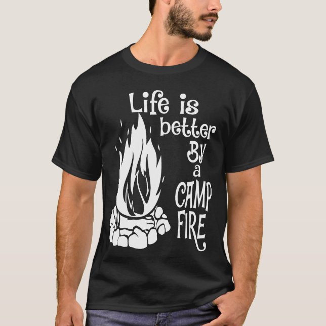 Life Is Better By A Camp Fire boy T-Shirt (Front)