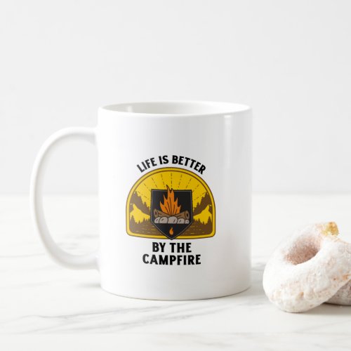 Life is better by the camp Retro vintage sunsetpn Coffee Mug