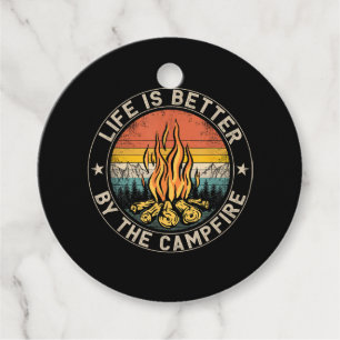 Life is Better By The Campfire Camping Campfire Favor Tags