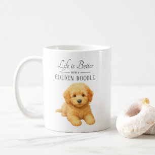 Life is Better Golden Doodle Coffee Mug