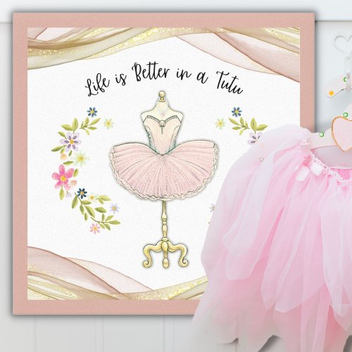 Life is Better in a Tutu Canvas Print