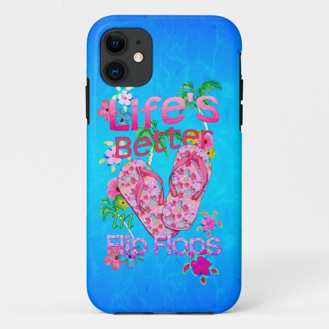 Life Is Better In Flip Flops Case-Mate iPhone Case (Back)