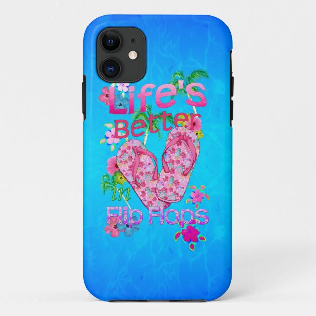 Life Is Better In Flip Flops Case-Mate iPhone Case (Back)