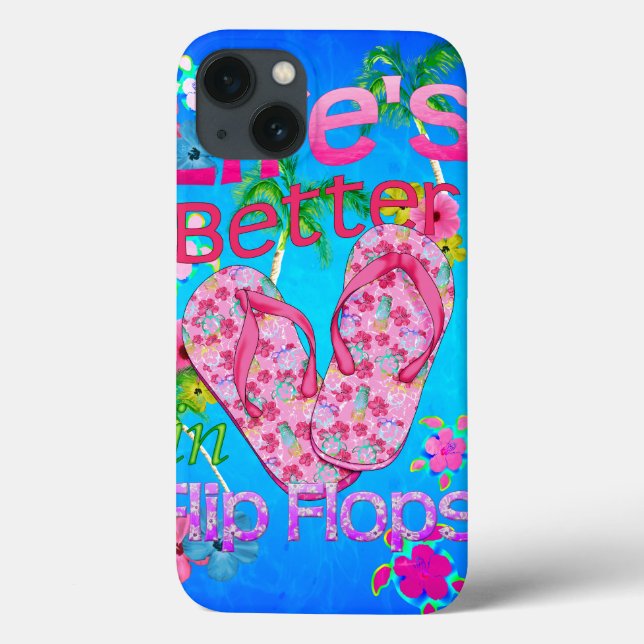 Life Is Better In Flip Flops Case-Mate iPhone Case (Back)
