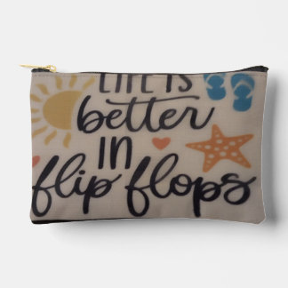 life is better in flip flops cosmetic pouch