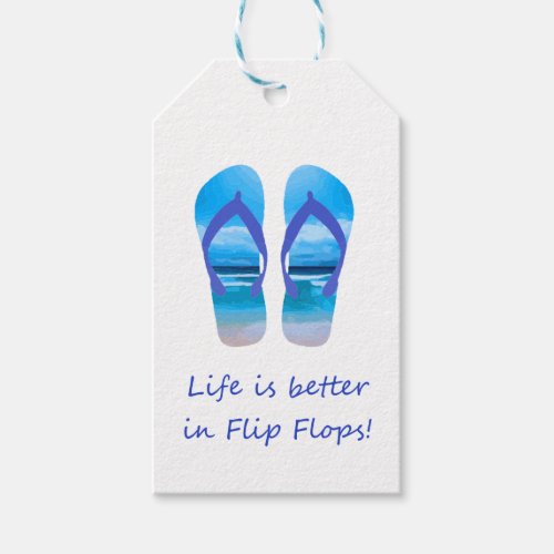 Life is Better in Flip Flops Fun Beach Quote Gift Tags
