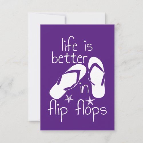 Life Is Better In Flip Flops   Invitation