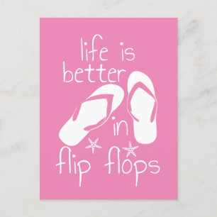 Life Is Better In Flip Flops Invitation Postcard