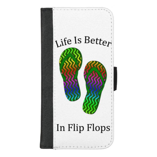 Life Is Better In Flip Flops iPhone Wallet Case (Front)