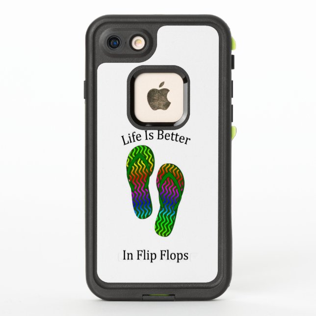 Life Is better In Flip Flops LifeProof iPhone Case (Back)