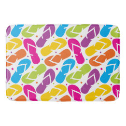 Life is Better in Flip Flops Pattern Bathroom Mat