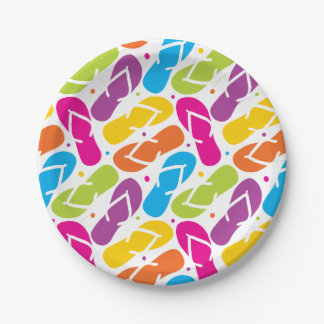 Life is Better in Flip Flops Pattern Paper Plates