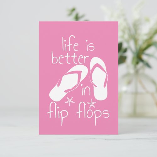 Life Is Better In Flip Flops  RSVP Card