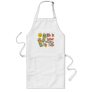 Life is Better in Flip Flops Summer Vibes Long Apron