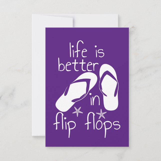Life Is Better In Flip Flops  Thank You Card (Front)
