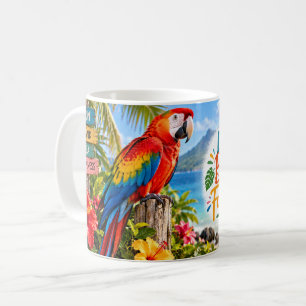 Life Is Better in Full Color Parrot Coffee Mug