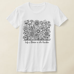 Life is Better in the Garden Floral Print T-Shirt