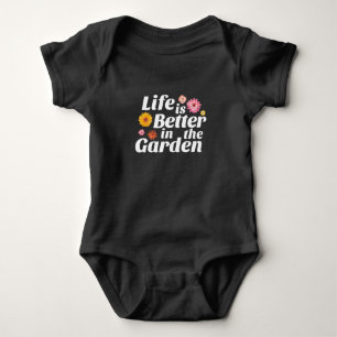 Life is Better in the Garden - Zinnia Flower Baby Bodysuit