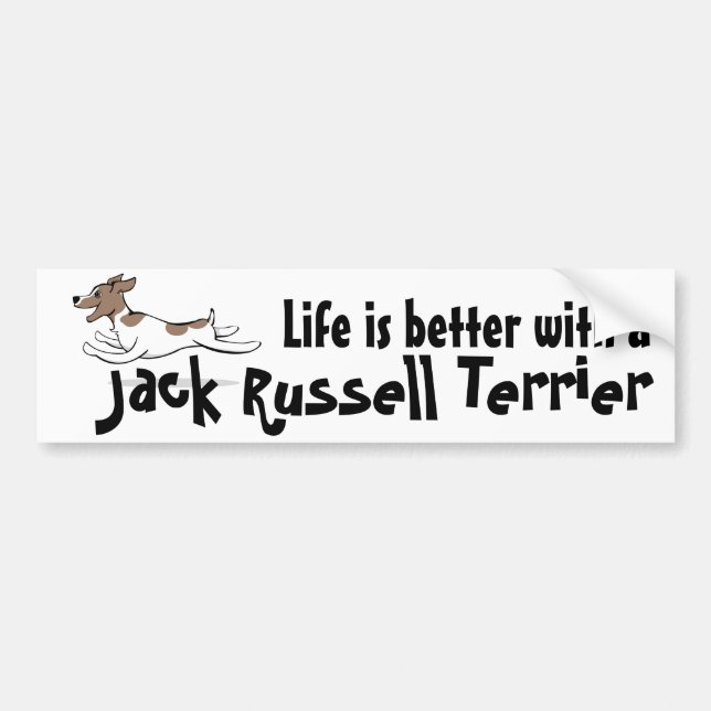 Life is better JRT bumper sticker (Front)