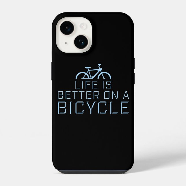 Life is Better on a Bicycle Cycling Quote Sport iPhone Case (Back)