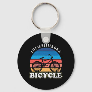 Life Is Better On A Bicycle Keychain