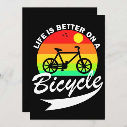 Life Is Better On A Bicycle  Thank You Card