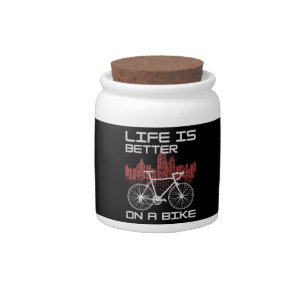 Life is Better on a Bike Candy Jar