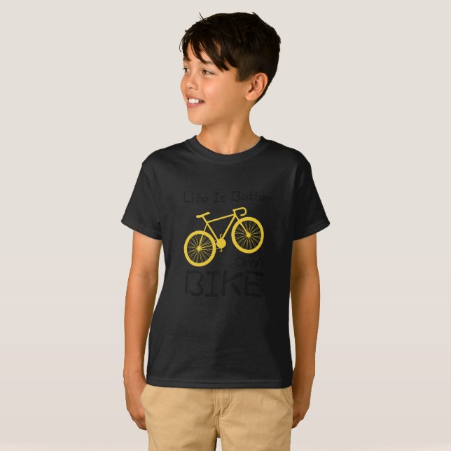Life Is Better On A Bike Cycling Cute Gift T-Shirt (Front Full)