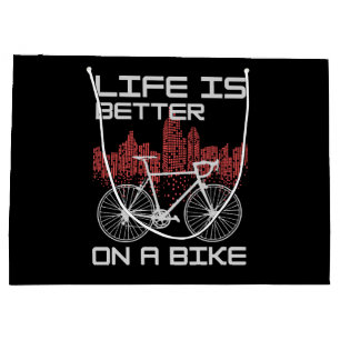 Life is Better on a Bike Large Gift Bag