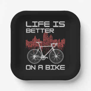 Life is Better on a Bike Paper Plates
