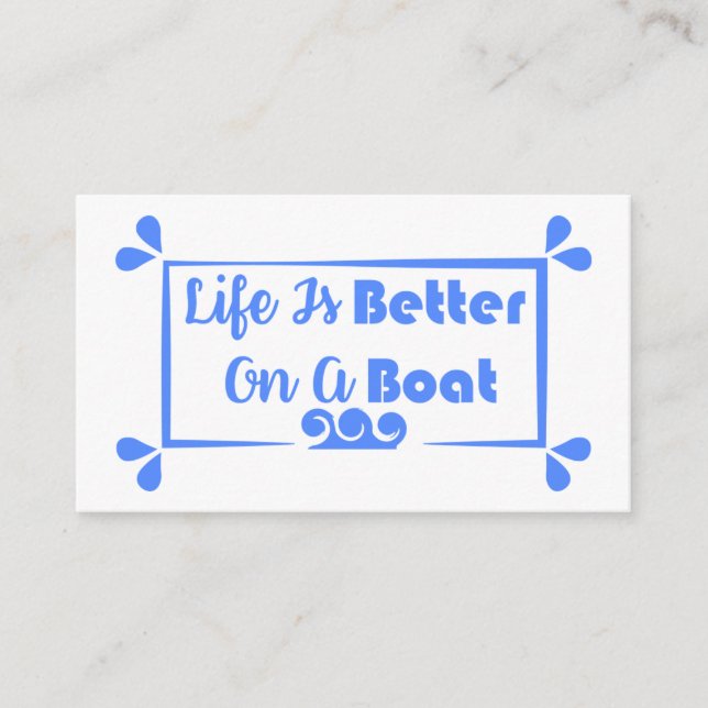 Life Is Better On A Boat border quote  Enclosure Card (Front)