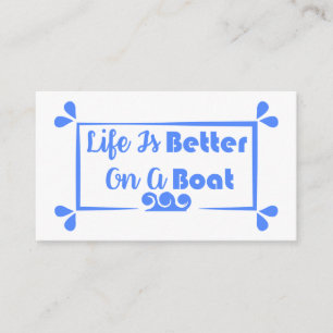 Life Is Better On A Boat border quote Enclosure Card