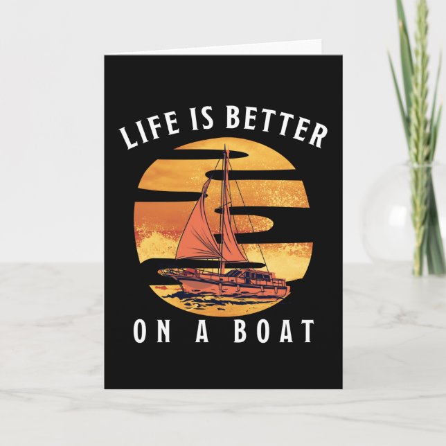 Life is Better on a Boat Sailing Gift Card (Front)