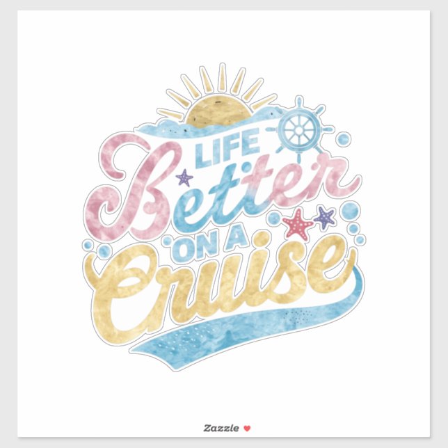 Life Is Better On A Cruise Family Vacation Matchin Sticker (Sheet)
