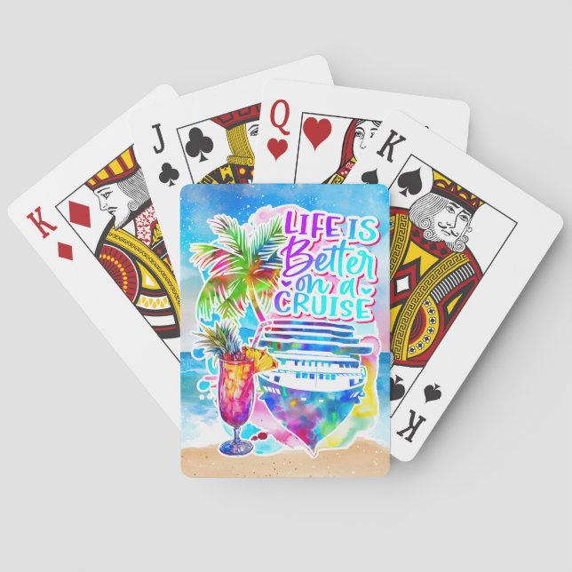 Life is Better on a Cruise  Poker Cards (Back)