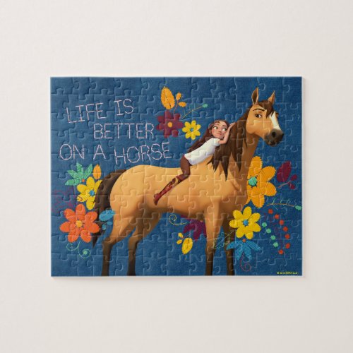 Life Is Better On A Horse Lucky  Spirit Jigsaw Puzzle