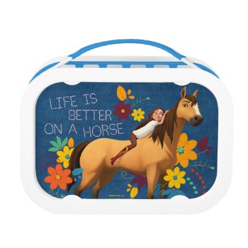 "life Is Better On A Horse" Lucky & Spirit Lunch Box by spiritridingfree at Zazzle
