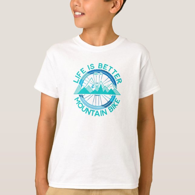 life is better on a mountain bike T-Shirt (Front)