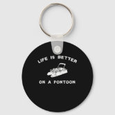 31.Pontoon boat Gifts for a Boat Fan Keychain | Zazzle