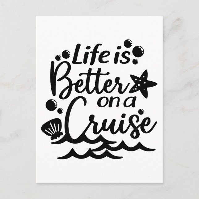 Life Is Better On Cruise Cruising Family Vacation Postcard (Front)